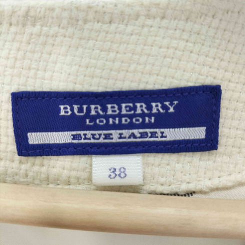 バーバリーブルーレーベル BURBERRY BLUE LABEL ウール混 フリル ノースリーブワンピース レディース JPN:38