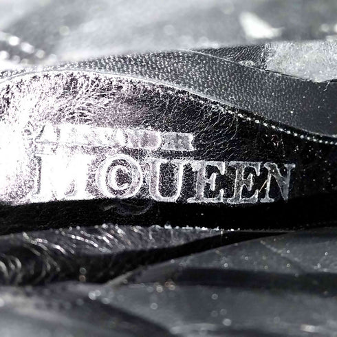 アレキサンダーマックイーン Alexander McQueen スパイラルジップ レザー ヒール ショートブーツ レディース 36