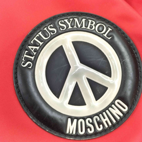 モスキーノ MOSCHINO ピースマークパッチ ボストンバッグ メンズ