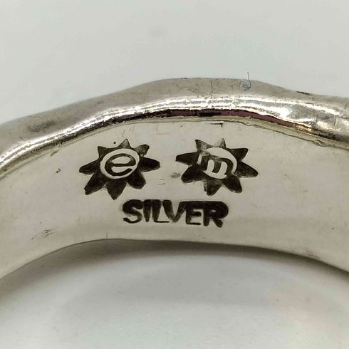 イーエム e.m. SILVER刻印 ブラック ジルコニア ゆれリング レディース 13号