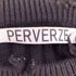 パーバーズ PERVERZE ダメージ加工 クロップド リブ クルーネックニット レディース FREE
