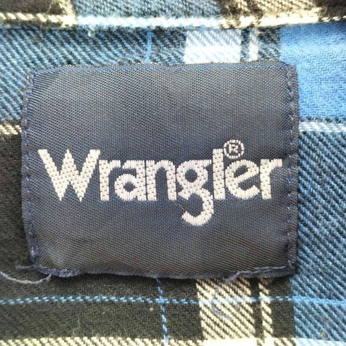 ラングラー Wrangler 80-90s パールスナップボタン フランネルチェックシャツ メンズ