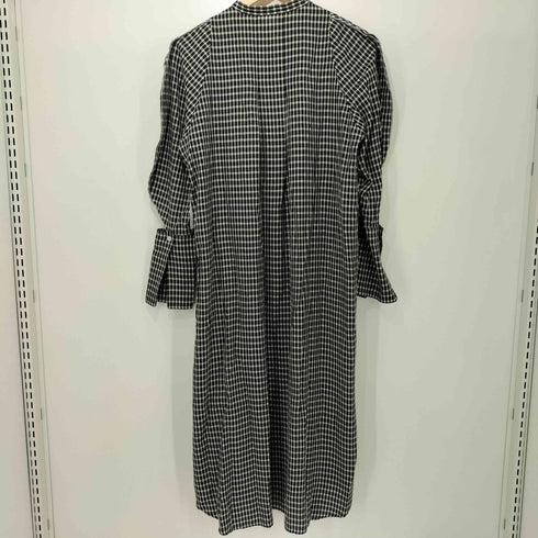 ステア STAIR 比翼 マオカラー チェック シャツ ワンピース レディース JPN:2
