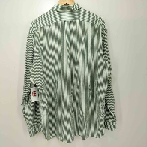 ラルフローレン RALPH LAUREN CLASSIC FIT 刺繍 マチ付 ストライプ ボタンダウン シャツ メンズ import:XL