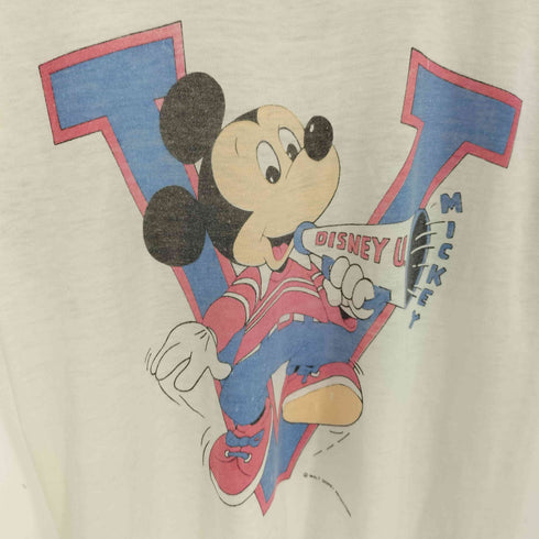 80s~90s シングルステッチ キャラクタープリント クルーネック半袖Tシャツ メンズ