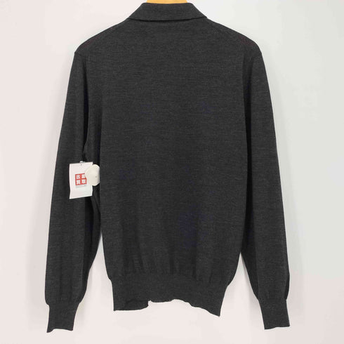 カナーリ CANALI アーガイル柄 長袖 ニットポロ メンズ import:M