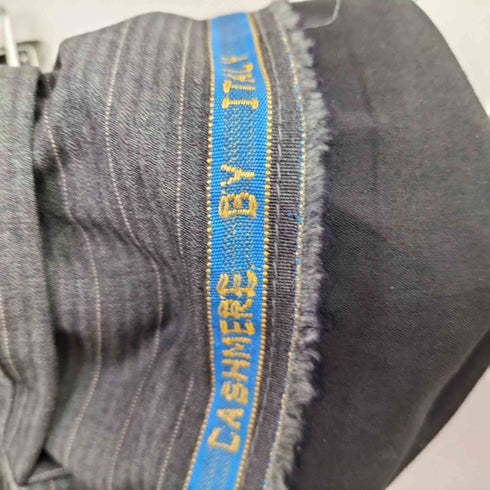 80s YKKジップ CASHMERE SUPER 120 2タック スラックスパンツ メンズ