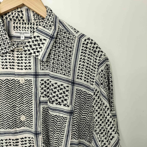 エンジニアードガーメンツ Engineered Garments Camp Shirt Afghan Print キャンプシャツ アフガンプリント 半袖 メンズ JPN:L