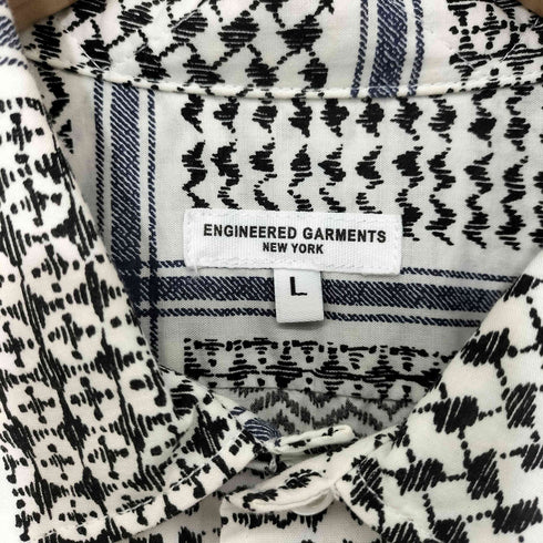 エンジニアードガーメンツ Engineered Garments Camp Shirt Afghan Print キャンプシャツ アフガンプリント 半袖 メンズ JPN:L