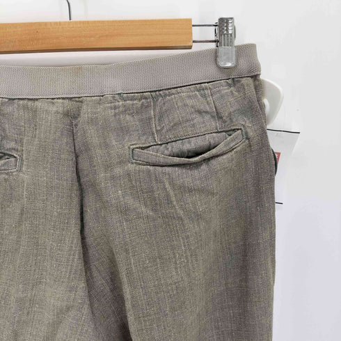 メゾンマルジェラ Maison Margiela 00s ここのえ期 本人期 ネップ加工 リネン100% トラウザーパンツ メンズ 48