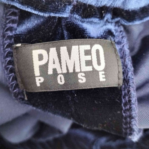 パメオポーズ Pameo Pose サイドライン ベロア ワイドイージーパンツ レディース FREE