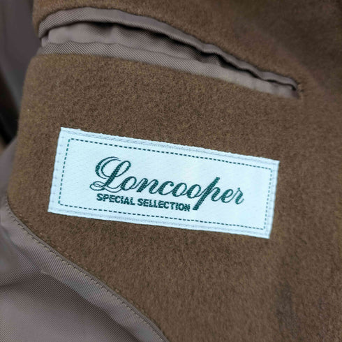 Loncoper カシミヤ混 シングルブレスト ピーコート レディース JPN:L