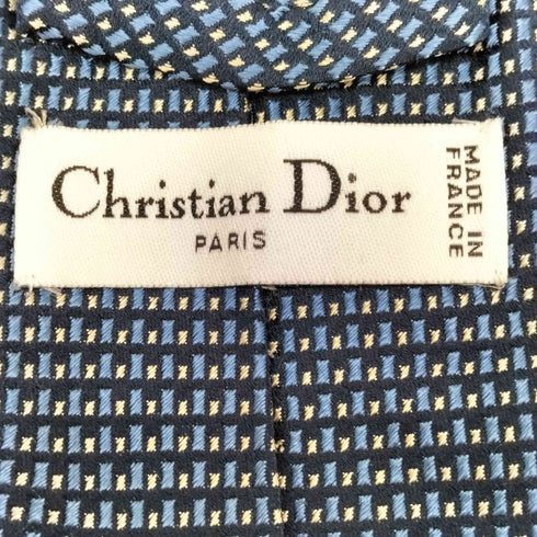 クリスチャンディオール Christian Dior 総柄 シルクネクタイ メンズ