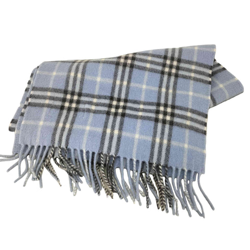 バーバリーズ BURBERRYS PURE CASHMERE チェック柄 フリンジマフラー レディース