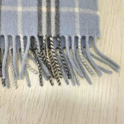 バーバリーズ BURBERRYS PURE CASHMERE チェック柄 フリンジマフラー レディース