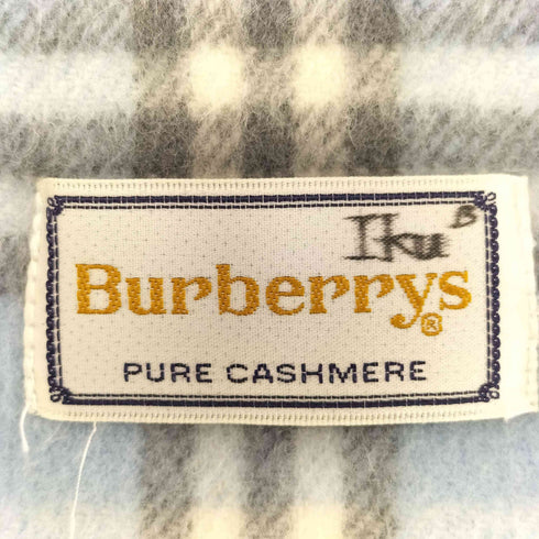 バーバリーズ BURBERRYS PURE CASHMERE チェック柄 フリンジマフラー レディース