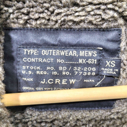 ジェイクルー J.CREW 裏ボア ワックスコットン フーデッド ミリタリー コート メンズ import:XS