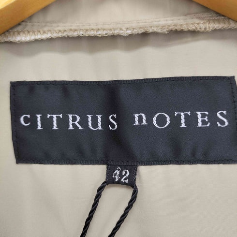 citrus notes デザインカラー トレンチコート ブライトタフタ レディース EUR:42