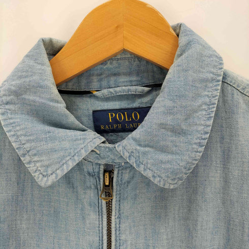 ポロラルフローレン POLO RALPH LAUREN ロゴ刺繍 シャンブレー スイングトップ レディース XS