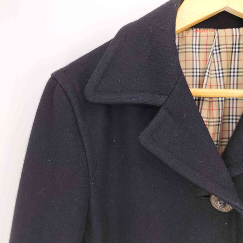 バーバリーブルーレーベル BURBERRY BLUE LABEL 90S 裏地ノバチェック ウールナイロン メルトンショートジャケット レディース EUR:38
