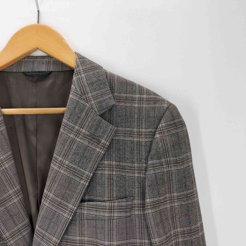 ピエールカルダン pierre cardin MADE IN ITALY イタリア製 チェック 2B テーラード ジャケット メンズ