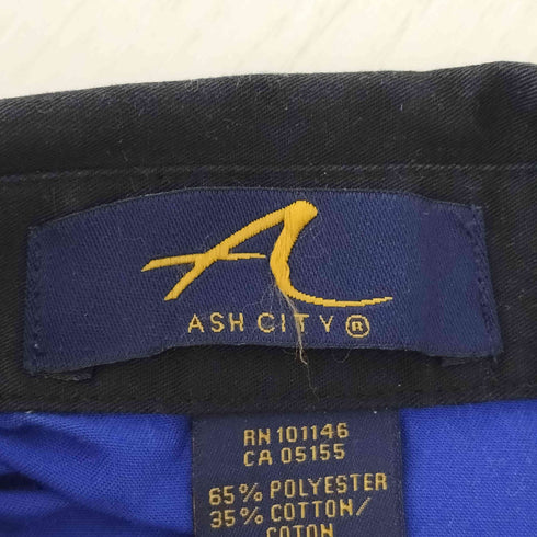 Ash City 00s 企業ロゴ 国旗 刺繍 バイカラー ボタンダウン ワークシャツ メンズ import:L