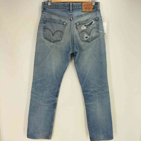リーバイス Levis メキシコ製 501 STRAIGHT LEG BUTTON-FLY ボタンフライ ダメージ デニム メンズ W32 L34