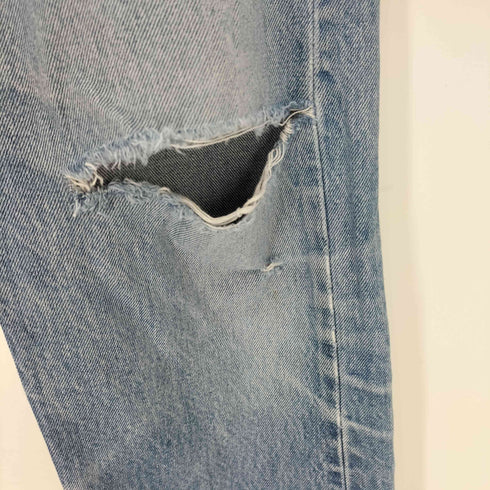 リーバイス Levis メキシコ製 501 STRAIGHT LEG BUTTON-FLY ボタンフライ ダメージ デニム メンズ W32 L34