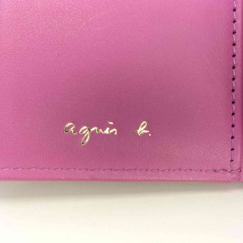 アニエスベー agnes b. 素材切替 バイカラー ミニウォレット レディース