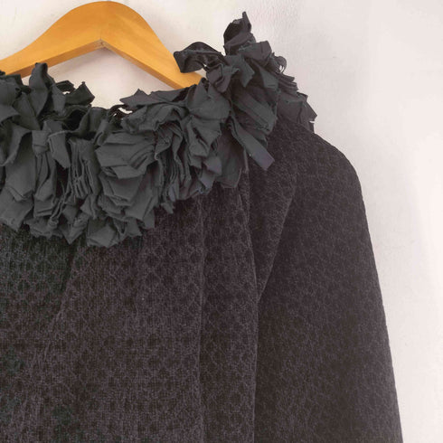 フミエタナカ FUMIE=TANAKA fringe ribbon P/O フリンジ リボン シャツ レディース JPN:1