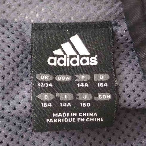 アディダス adidas 00s 万国旗タグ CLIMAPROOF パフォーマンスロゴ刺繍 スリーライン 裾ドローコード ジップアップジャケット メンズ 160