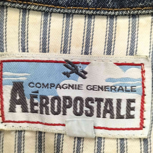 エアロポステール AEROPOSTALE USA製 ボックスシルエット デニムジャケット レディース import:M