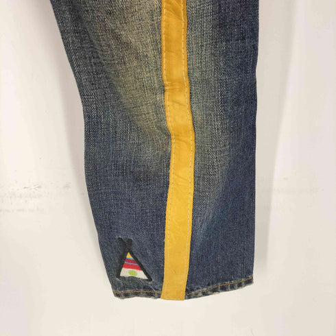 ディースクエアード DSQUARED2 レザーライン フェザーパッチ ダメージ加工デニムパンツ メンズ 36