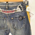 ディースクエアード DSQUARED2 レザーライン フェザーパッチ ダメージ加工デニムパンツ メンズ 36