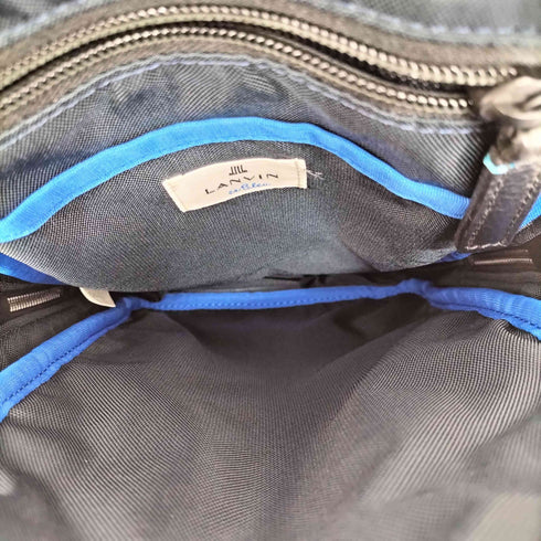 ランバンオンブルー LANVIN en Bleu レザーナイロン切替 ボディバッグ メンズ