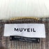 ミュベール MUVEIL グレンチェック ノーカラーロングコート レディース
