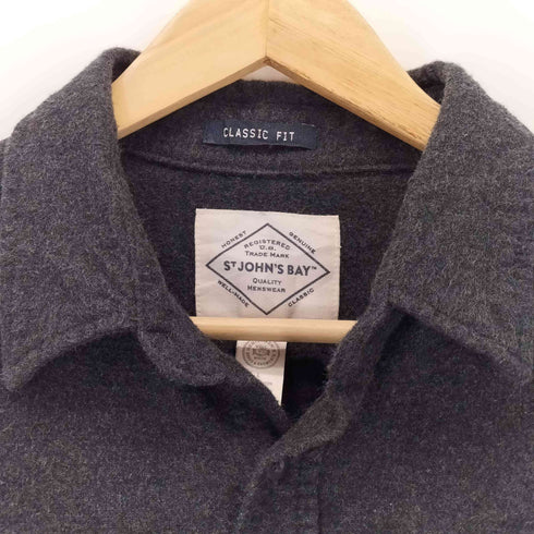 セントジョンズベイ STJOHNS BAY 00S CLASSIC FIT フロントポケット フランネルシャツ メンズ import:L