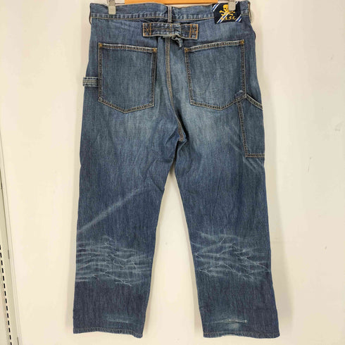 ラグビーラルフローレン Rugby Ralph Lauren 00S ドクロパッチ シンチバック デニムパンツ メンズ 32/34