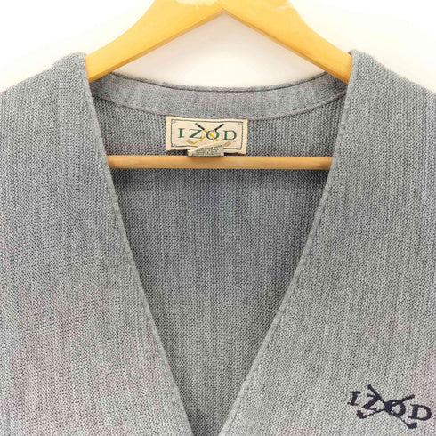 アイゾッド IZOD メキシコ製 ロゴ刺繍 アクリルカーディガン メンズ import:XL