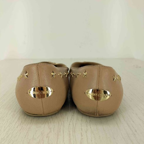 ジミーチュウ JIMMY CHOO スタースタッズ ポインテッドトゥ フラットシューズ レディース 37 1/2