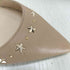 ジミーチュウ JIMMY CHOO スタースタッズ ポインテッドトゥ フラットシューズ レディース 37 1/2