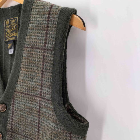 ポロバイラルフローレン Polo by RALPH LAUREN ウィンドーペーン ウール セーター ベスト メンズ XS