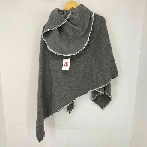 エディーバウアー Eddie Bauer ウール混 ビッグカラー ジャケット ポンチョ レディース S/M