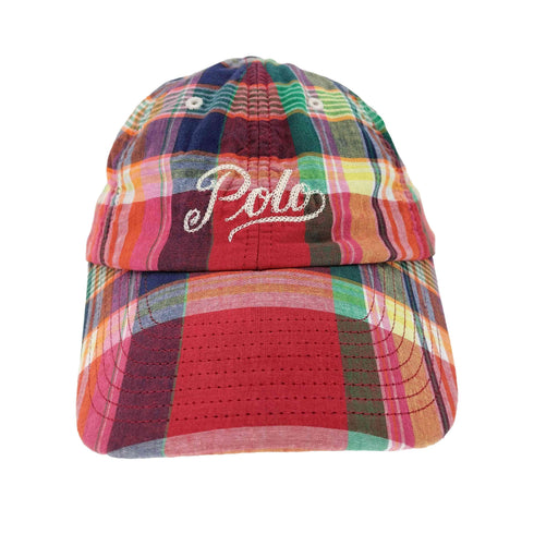 ポロバイラルフローレン Polo by RALPH LAUREN マドラスチェック柄 ベースボールキャップ メンズ ONE SIZE
