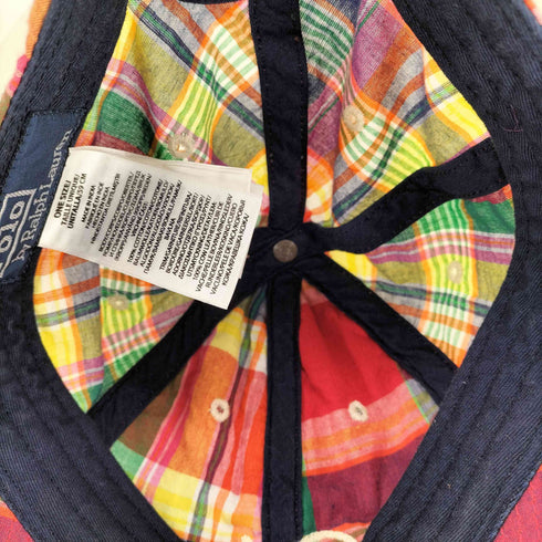 ポロバイラルフローレン Polo by RALPH LAUREN マドラスチェック柄 ベースボールキャップ メンズ ONE SIZE