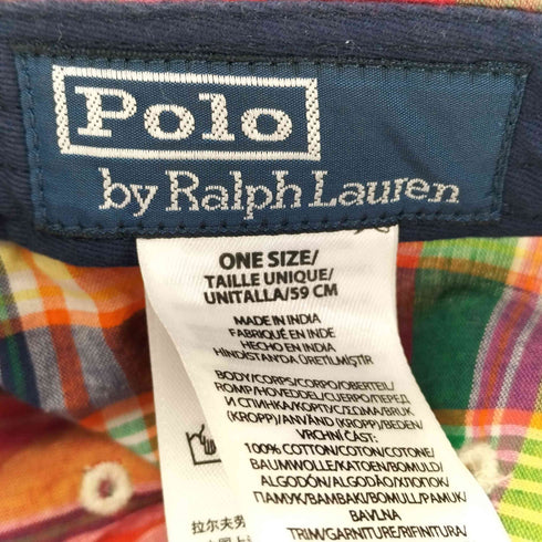 ポロバイラルフローレン Polo by RALPH LAUREN マドラスチェック柄 ベースボールキャップ メンズ ONE SIZE