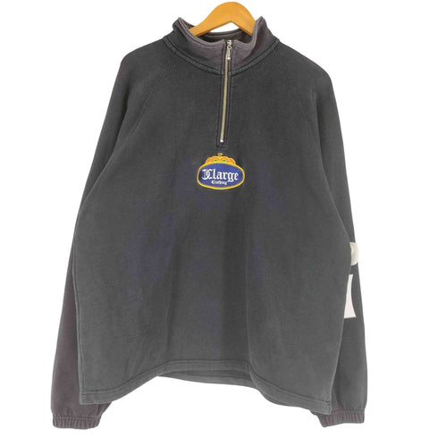 エクストララージ XLARGE Crown Half Zip Sweat エンブレム刺繍 ハーフスウェット メンズ import:XL