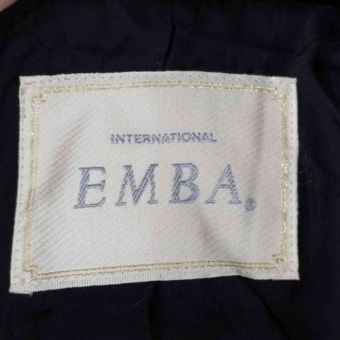 エンバ EMBA キルティング シルク ファー ジャケット レディース