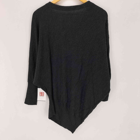 DRESS HERSELF ドレスハーセルフ カシミヤ混 ドルマンスリーブアシメニットワンピース レディース M~L
