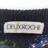 DEUXROCHE ウール100% ラメ糸 花柄 クルーネックニット レディース